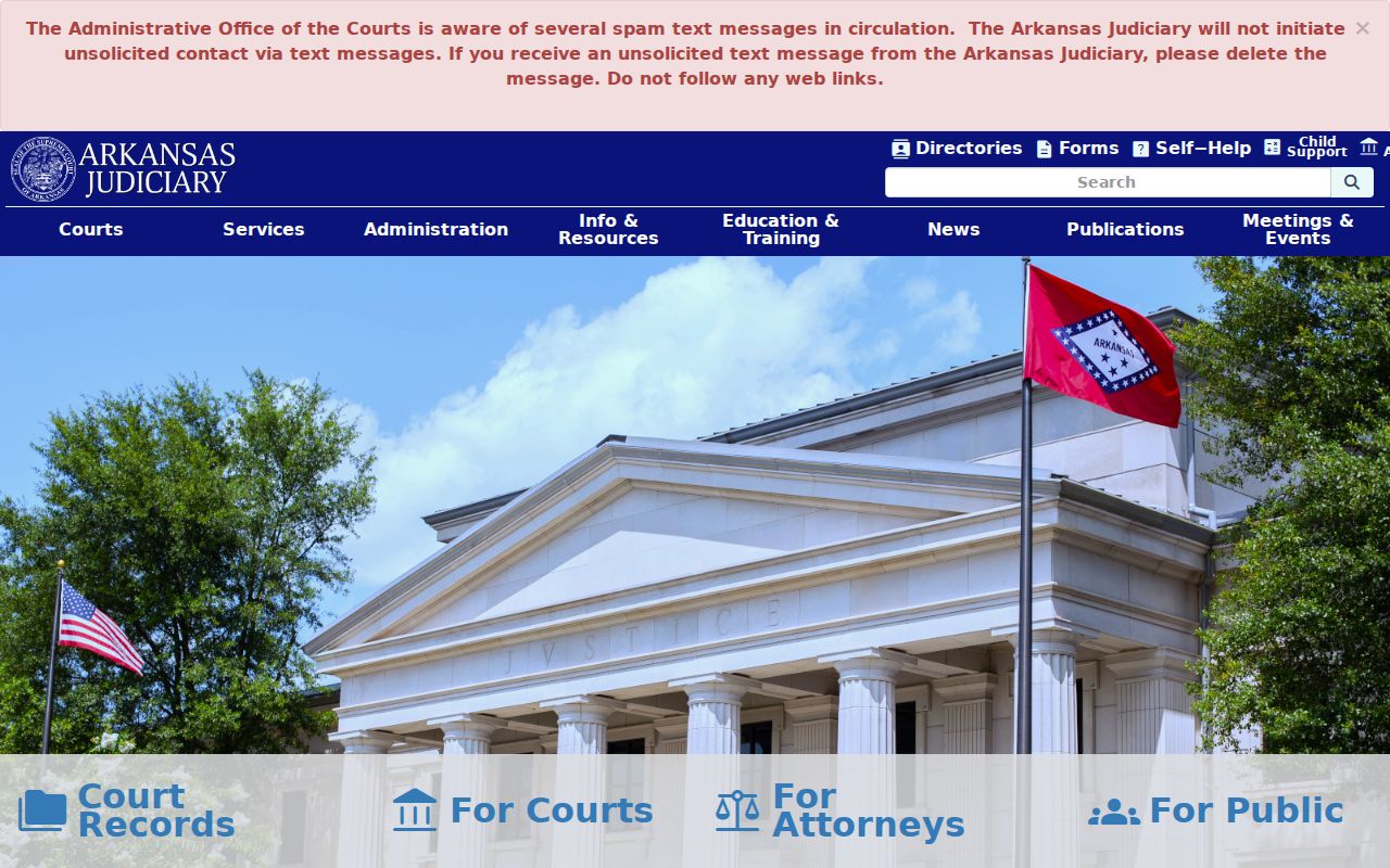Arkansas Judiciary official website for court and record access relevant to Nevada County