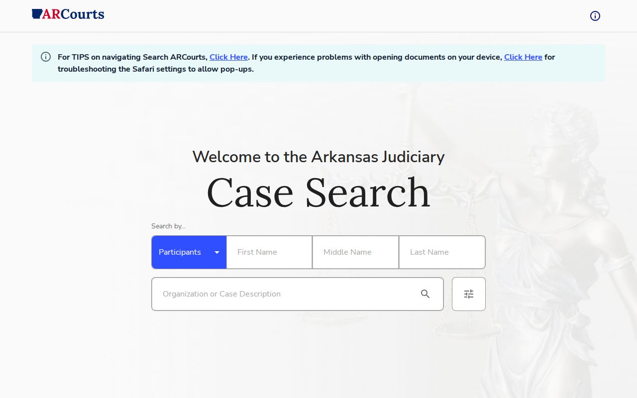 Nevada County warrant records search controls on Arkansas public case search